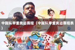 中国队举重奥运赛程（中国队举重奥运赛程表）